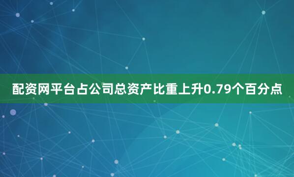 配资网平台占公司总资产比重上升0.79个百分点